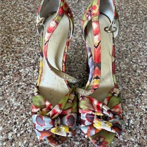 Nine West Multicolor Floral Heels